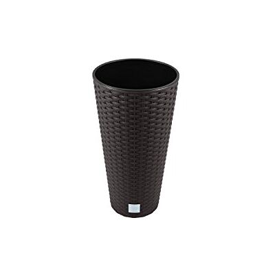 Prosperplast DRTUS Pot de fleurs rond avec surface imitation rotin 8 l Prosperplast DRTUS Pot de fleurs rond avec surface imitation rotin 8 l