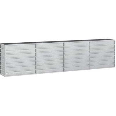 vidaXL Lit surélevé de jardin 320x40x77 cm Acier galvanisé Argenté vidaXL Lit surélevé de jardin 320x40x77 cm Acier galvanisé Argenté