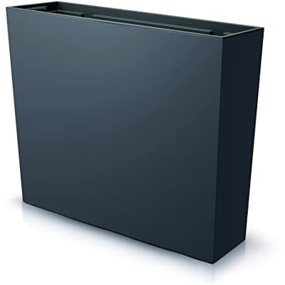 Prosperplast Urbi Case Middle Pot de fleurs rectangulaire avec pot intérieur pour l'intérieur et l'extérieur En plastique Anthracite 770 x 235 x 686 mm Prosperplast Urbi Case Middle Pot de fleurs rectangulaire avec pot intérieur pour l'intérieur et l'extérieur En plastique Anthracite 770 x 235 x 686 mm