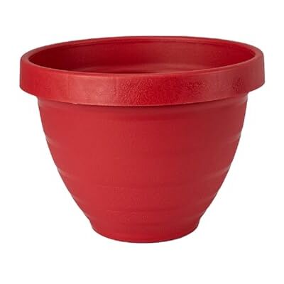 The HC Companies Rings Pot de fleurs à arrosage automatique pour plantes et plus encore, jardinière ronde et légère pour extérieur et intérieur (40,6 cm, rouge chaud) The HC Companies Rings Pot de fleurs à arrosage automatique pour plantes et plus encore, jardinière ronde et légère pour extérieur et intérieur (40,6 cm, rouge chaud)