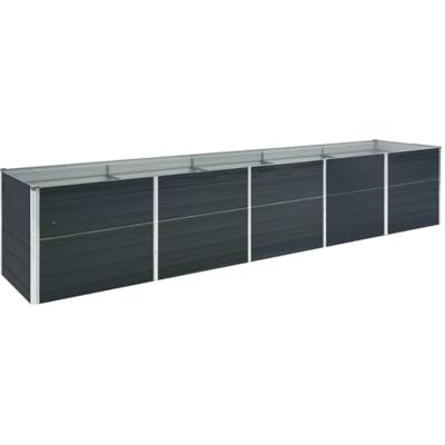 vidaXL Lit surélevé de jardin Acier galvanisé 400x80x45 cm Anthracite vidaXL Lit surélevé de jardin Acier galvanisé 400x80x45 cm Anthracite