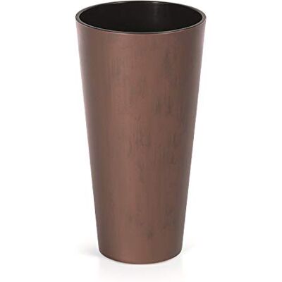 Prosperplast Tubus Slim Corten Pot de fleurs 2 en 1 avec pot de fleurs rond aspect corten 250 mm Prosperplast Tubus Slim Corten Pot de fleurs 2 en 1 avec pot de fleurs rond aspect corten 250 mm