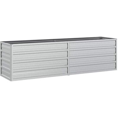 vidaXL Lit surélevé de jardin 160x40x45 cm Acier galvanisé Argenté vidaXL Lit surélevé de jardin 160x40x45 cm Acier galvanisé Argenté