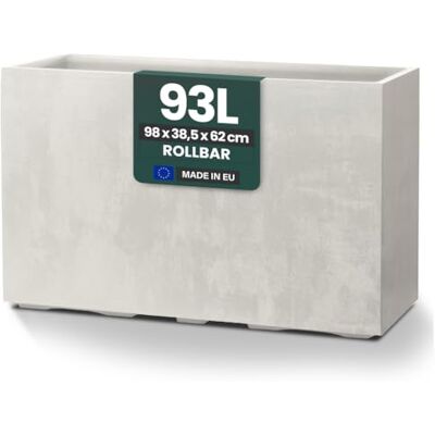 Kreher Jardinière XL Millennium en différents formats et couleurs. Superbe aspect pierre naturelle en marron, beige, anthracite ou gris. En plastique robuste. (séparateur de pièce XL (rectangulaire Kreher Jardinière XL Millennium en différents formats et couleurs. Superbe aspect pierre naturelle en marron, beige, anthracite ou gris. En plastique robuste. (séparateur de pièce XL (rectangulaire