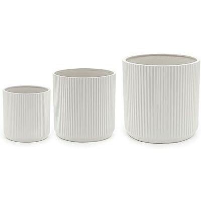Amazon Basics Tailles Variées Jardinières en Céramique Rondes à Rainures - Jardinières Amazon Basics Tailles Variées Jardinières en Céramique Rondes à Rainures - Jardinières