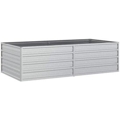 vidaXL Lit surélevé de jardin 160x80x45 cm Acier galvanisé Argenté vidaXL Lit surélevé de jardin 160x80x45 cm Acier galvanisé Argenté