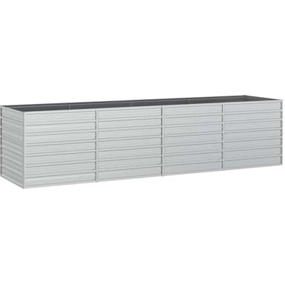 vidaXL Lit surélevé de jardin 320x80x77 cm Acier galvanisé Argenté vidaXL Lit surélevé de jardin 320x80x77 cm Acier galvanisé Argenté