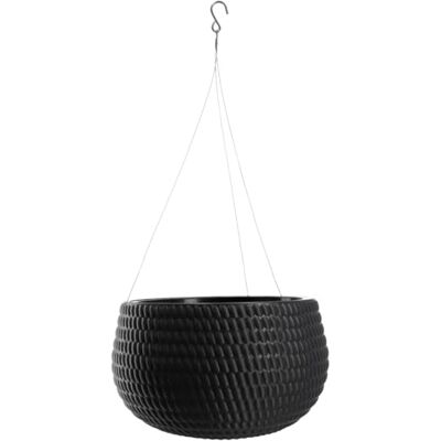 KADAX Pot de fleurs suspendu avec chaîne et crochet Pour fleurs grimpantes Avec insert Protection des plantes pour l'intérieur et l'extérieur Diamètre : 32 cm Noir KADAX Pot de fleurs suspendu avec chaîne et crochet Pour fleurs grimpantes Avec insert Protection des plantes pour l'intérieur et l'extérieur Diamètre : 32 cm Noir