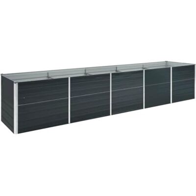 vidaXL Lit surélevé de jardin Acier galvanisé 400x80x77 cm Anthracite vidaXL Lit surélevé de jardin Acier galvanisé 400x80x77 cm Anthracite