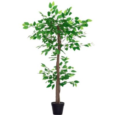 Outsunny Arbre Artificiel Ficus Hauteur 1,2 m Grand Réalisme Pot Inclus Plante Artificiel, Tronc, Branches, Liane, Lichen, Feuilles Outsunny Arbre Artificiel Ficus Hauteur 1,2 m Grand Réalisme Pot Inclus Plante Artificiel, Tronc, Branches, Liane, Lichen, Feuilles