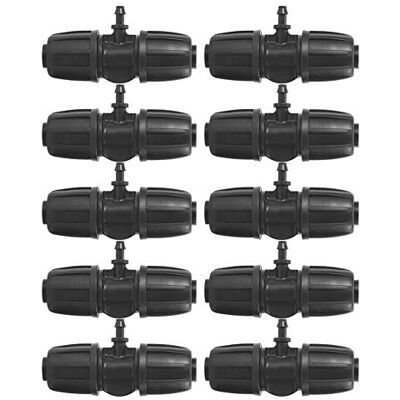 Fdit Liineparalle Lot de 10 raccords d'irrigation goutte à goutte 16 mm à 4/7 bloc de jardin bloc à barres pour tuyau flexible en PE irrigation Fdit Liineparalle Lot de 10 raccords d'irrigation goutte à goutte 16 mm à 4/7 bloc de jardin bloc à barres pour tuyau flexible en PE irrigation