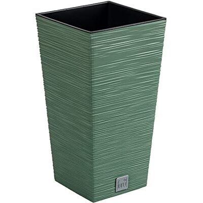 Prosperplast Pot de fleurs vert Terre avec réservoir collection Furu 29,5 x 29,5 x 55 cm Capacité 14 l Prosperplast Pot de fleurs vert Terre avec réservoir collection Furu 29,5 x 29,5 x 55 cm Capacité 14 l