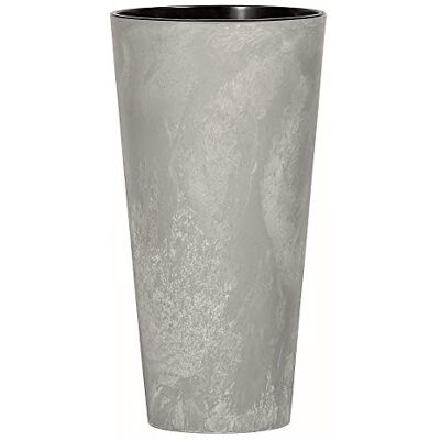 Prosperplast Tubus Slim Effect en plastique AVEC réservoir en couleur Ciment, 38,1 (H) x 20 (L) x 20 (P) cms Prosperplast Tubus Slim Effect en plastique AVEC réservoir en couleur Ciment, 38,1 (H) x 20 (L) x 20 (P) cms
