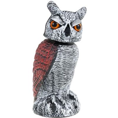 HuhWafee Répulsif anti-oiseaux en forme de chouette qui tourne la tête avec le vent En plastique Décoration pour jardins, cours, balcons, terrasses Efficace Oreilles rondes HuhWafee Répulsif anti-oiseaux en forme de chouette qui tourne la tête avec le vent En plastique Décoration pour jardins, cours, balcons, terrasses Efficace Oreilles rondes