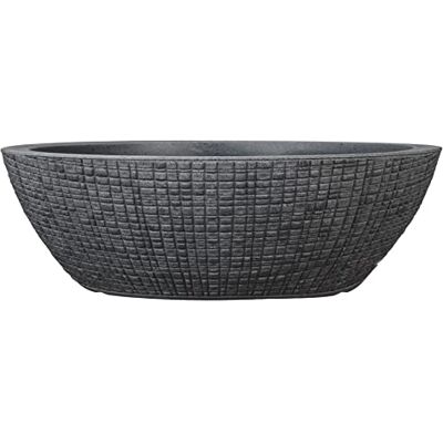 scheurich Barceo Jardiniere 60 Pot de fleurs ovale Noir pierre Fabriqué en plastique recyclé Pour l'extérieur scheurich Barceo Jardiniere 60 Pot de fleurs ovale Noir pierre Fabriqué en plastique recyclé Pour l'extérieur