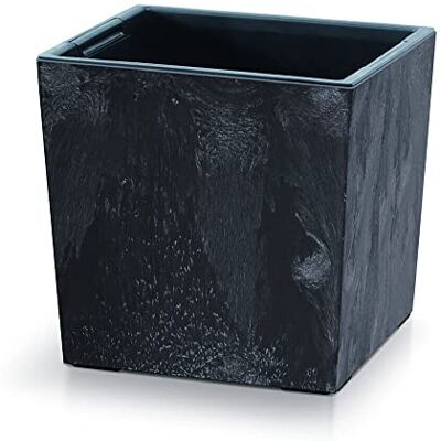 Prosperplast Pot de fleurs 2 en 1 avec insert En plastique Aspect béton 29,5 cm x 29,5 cm x 29,5 cm x 29 cm (anthracite) Prosperplast Pot de fleurs 2 en 1 avec insert En plastique Aspect béton 29,5 cm x 29,5 cm x 29,5 cm x 29 cm (anthracite)