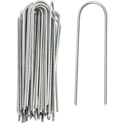 ZRHWSPD Piquets de jardin agrafes de jardin type U piquets pour tubes de clôture pour charges lourdes piquets pour paysages galvanisés pour retenir les pelouses Barrière Clou au sol ZRHWSPD Piquets de jardin agrafes de jardin type U piquets pour tubes de clôture pour charges lourdes piquets pour paysages galvanisés pour retenir les pelouses Barrière Clou au sol