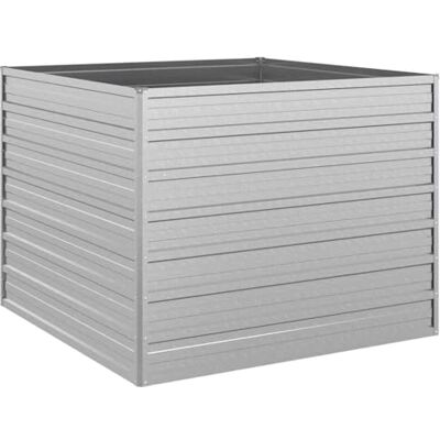 vidaXL Lit surélevé de jardin 100x100x77 cm Acier galvanisé Argenté vidaXL Lit surélevé de jardin 100x100x77 cm Acier galvanisé Argenté