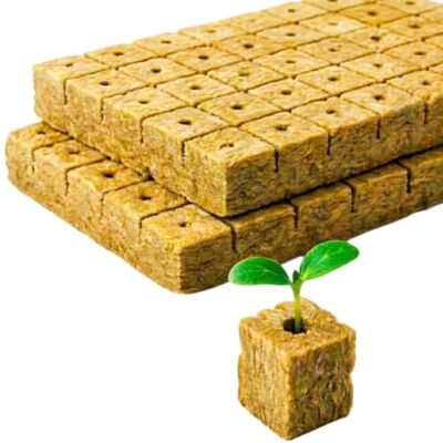 EKIMOS Lot de 100 Cubes de Laine de Roche Hydroponique (2,5cm) pour Germination et Bouturage, Substrat Aéré Favorisant une Croissance Rapide, Idéal pour Semis, Jardins Intérieurs et Extérieurs. EKIMOS Lot de 100 Cubes de Laine de Roche Hydroponique (2,5cm) pour Germination et Bouturage, Substrat Aéré Favorisant une Croissance Rapide, Idéal pour Semis, Jardins Intérieurs et Extérieurs.