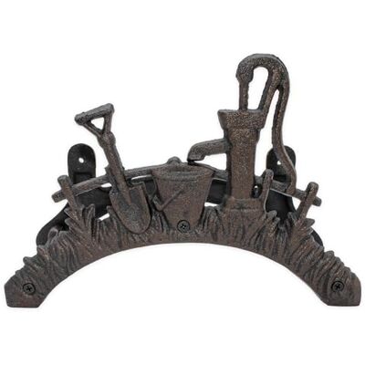 Spetebo Support de tuyau mural en fonte 29 x 18,5 x 14 cm Support mural en métal antique Spetebo Support de tuyau mural en fonte 29 x 18,5 x 14 cm Support mural en métal antique