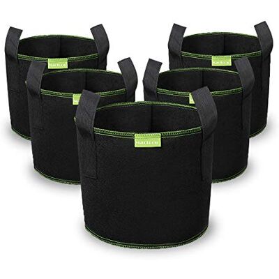 Mactoou Lot de 5 Sac Plantation Pomme de Terre 20L Sacs à Plantes Sac de Culture avec Poignées pour Patate, Tomates, Plantes, Fleurs, Fraises Ø30,5cm et Hauteur 27cm Mactoou Lot de 5 Sac Plantation Pomme de Terre 20L Sacs à Plantes Sac de Culture avec Poignées pour Patate, Tomates, Plantes, Fleurs, Fraises Ø30,5cm et Hauteur 27cm