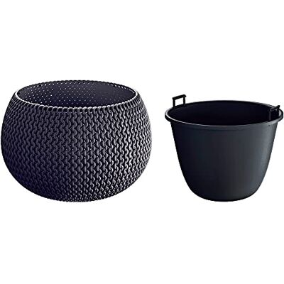 Prosperplast Corino Bruna SPLOFY Pot 29 cm Anthracite 29/62 Prosperplast Corino Bruna SPLOFY Pot 29 cm Anthracite 29/62