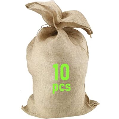 D.RECT Sac en Jute 10 Pièces Multifonctionnel 85x50cm Protection Hivernale pour Plantes en Pots et en Bacs Sac de Jardin I Sac à Pommes de Terre I 100% Jute Résistant, Naturel D.RECT Sac en Jute 10 Pièces Multifonctionnel 85x50cm Protection Hivernale pour Plantes en Pots et en Bacs Sac de Jardin I Sac à Pommes de Terre I 100% Jute Résistant, Naturel