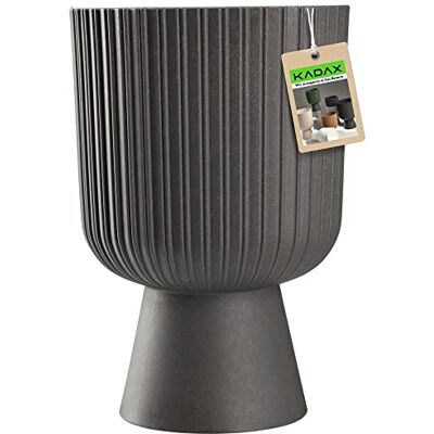 KADAX pot de fleurs en forme de calice Cache-pot en plastique en 2 tailles 5 couleurs pour balcon, terrasse, rebord de fenêtre, coupe (14 cm, anthracite) KADAX pot de fleurs en forme de calice Cache-pot en plastique en 2 tailles 5 couleurs pour balcon, terrasse, rebord de fenêtre, coupe (14 cm, anthracite)