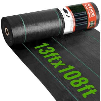 VEVOR Toile anti-mauvaises herbes 170 g/m² 4 x 32,9 m Film anti-mauvaises herbes en polypropylène Perméable à l'eau Résistant à la déchirure Résistant à la corrosion 850/950N Résistance VEVOR Toile anti-mauvaises herbes 170 g/m² 4 x 32,9 m Film anti-mauvaises herbes en polypropylène Perméable à l'eau Résistant à la déchirure Résistant à la corrosion 850/950N Résistance