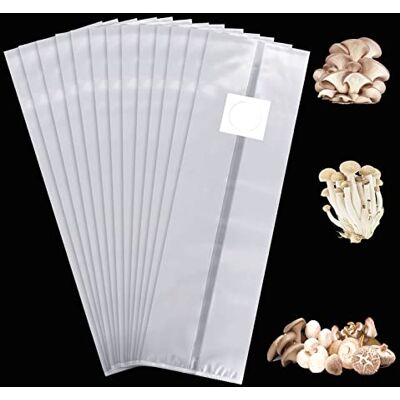 AOROPS Lot de 24 sacs de culture de champignons 25 × 50 cm Sac de culture de champignons avec filtre Haute température Fournitures de jardin pré-scellées pour champignons AOROPS Lot de 24 sacs de culture de champignons 25 × 50 cm Sac de culture de champignons avec filtre Haute température Fournitures de jardin pré-scellées pour champignons