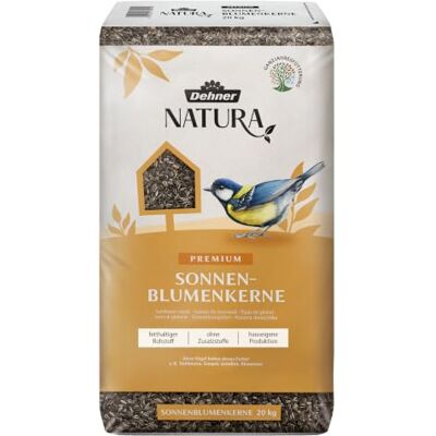 Dehner Natura Premium Nourriture pour oiseaux sauvages, graines de tournesol, nourriture toute l'année, riche en protéines et en énergie, nourriture pour oiseaux sauvages, 20 kg Dehner Natura Premium Nourriture pour oiseaux sauvages, graines de tournesol, nourriture toute l'année, riche en protéines et en énergie, nourriture pour oiseaux sauvages, 20 kg