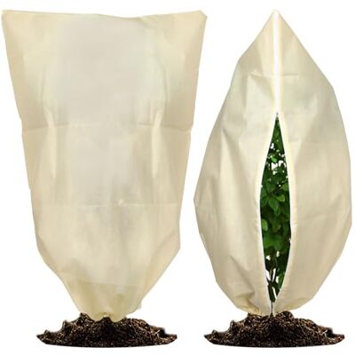 Torven Lot de 2 Housses d'Hivernage 80x100 cm, Protection Hivernale Respirante avec Fermeture Éclair pour Arbres (Olivier, Palmier, Citronnier), Arbres et Arbustes Torven Lot de 2 Housses d'Hivernage 80x100 cm, Protection Hivernale Respirante avec Fermeture Éclair pour Arbres (Olivier, Palmier, Citronnier), Arbres et Arbustes
