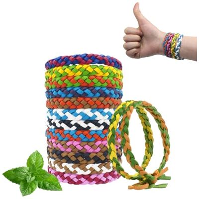 KUIRUNRX ® Bracelet anti-moustiques, bracelets répulsifs avec huile essentielle végétale naturelle moustique insectes, réglable bracelet moustique, protection contre les morsures (12 PC) KUIRUNRX ® Bracelet anti-moustiques, bracelets répulsifs avec huile essentielle végétale naturelle moustique insectes, réglable bracelet moustique, protection contre les morsures (12 PC)