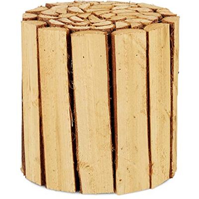 Relaxdays Tabouret rond en bois naturel pour pots de fleurs, 20,5 x 20 cm, naturel Relaxdays Tabouret rond en bois naturel pour pots de fleurs, 20,5 x 20 cm, naturel