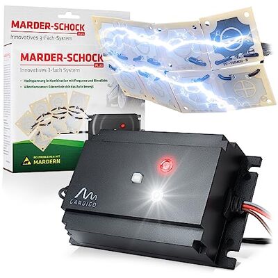 Gardigo Répulsif anti-Martres à Ultrason et Électroschock Protection anti-Martres à Haute Tension À Connecter à la Batterie de la Voiture 25 Ans d'Expérience en Répulsion des Martres. Gardigo Répulsif anti-Martres à Ultrason et Électroschock Protection anti-Martres à Haute Tension À Connecter à la Batterie de la Voiture 25 Ans d'Expérience en Répulsion des Martres.