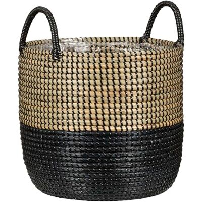 scheurich Jonc de mer 39 Panier à plantes avec poignées en jonc de mer Couleur : noir naturel Diamètre : 39 cm Hauteur : 34 cm Volume : 38,6 l scheurich Jonc de mer 39 Panier à plantes avec poignées en jonc de mer Couleur : noir naturel Diamètre : 39 cm Hauteur : 34 cm Volume : 38,6 l