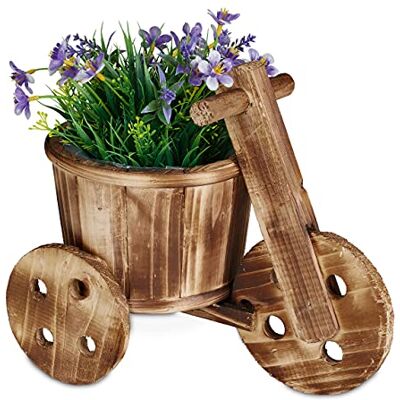 Relaxdays Vélo de fleurs, décoration de jardin, en bois, naturel, 25 x 30 x 16,5 cm (H x l x P) Relaxdays Vélo de fleurs, décoration de jardin, en bois, naturel, 25 x 30 x 16,5 cm (H x l x P)