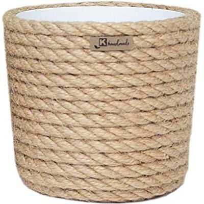 KORAD Pot de plantes/cache-pot, 16 styles, Boho EKO Natural, corde de jute tressée, panier à herbe, jute, ethnique KORAD Pot de plantes/cache-pot, 16 styles, Boho EKO Natural, corde de jute tressée, panier à herbe, jute, ethnique
