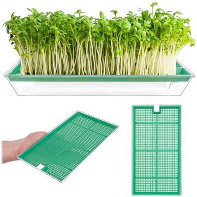 KADAX Bac à germination, 1 pièce, bol de culture pour germes, tamis à cresson en plastique KADAX Bac à germination, 1 pièce, bol de culture pour germes, tamis à cresson en plastique