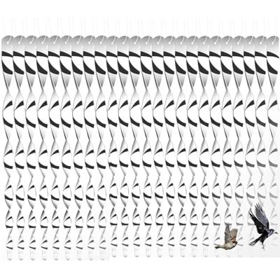 BetterJonny Lot de 24 répulsifs réfléchissants pour oiseaux Spirale de vent réfléchissante Répulsif latéral pour balcon et décoration de jardin BetterJonny Lot de 24 répulsifs réfléchissants pour oiseaux Spirale de vent réfléchissante Répulsif latéral pour balcon et décoration de jardin