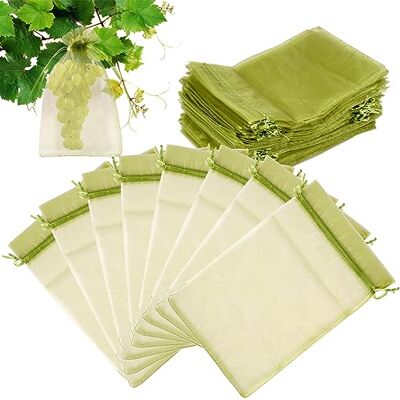 HuhWafee Lot de 100 sachets de protection pour raisins, raisins, raisins, avec cordon de serrage, respirants, réutilisables, pour fruits, raisins, mangues, pommes, grenades, pêches (30 x 20 cm) HuhWafee Lot de 100 sachets de protection pour raisins, raisins, raisins, avec cordon de serrage, respirants, réutilisables, pour fruits, raisins, mangues, pommes, grenades, pêches (30 x 20 cm)