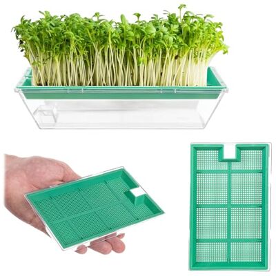 KADAX Bac à germination, 1 pièce, bol de culture pour germes, tamis à cresson en plastique, bol pour cresson KADAX Bac à germination, 1 pièce, bol de culture pour germes, tamis à cresson en plastique, bol pour cresson