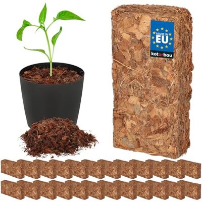 KOTARBAU ® Terreau de coco naturel et sans tourbe pour plantes et terrariums 24 x 500 g 120 l de terreau en fibre de coco KOTARBAU ® Terreau de coco naturel et sans tourbe pour plantes et terrariums 24 x 500 g 120 l de terreau en fibre de coco