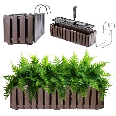 KADAX Jardinière de balcon, pot de fleurs en 2 tailles et 4 variantes de couleurs, bac à plantes avec bouchon en caoutchuk KADAX Jardinière de balcon, pot de fleurs en 2 tailles et 4 variantes de couleurs, bac à plantes avec bouchon en caoutchuk