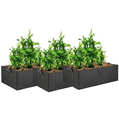 Mintice 3Pcs Réutilisable Grand Sac à Plantes Sac de Culture pour Légume Plantation Croissance Latérale Pots Récipient Jardin pour Pomme de Terre, Tomate, Carotte Noir (40 * 30 * 20cm) Mintice 3Pcs Réutilisable Grand Sac à Plantes Sac de Culture pour Légume Plantation Croissance Latérale Pots Récipient Jardin pour Pomme de Terre, Tomate, Carotte Noir (40 * 30 * 20cm)