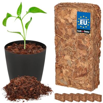 KOTARBAU ® Terreau de coco naturel et sans tourbe pour plantes et terrariums 6 x 500 g Terreau de 30 l en fibre de coco (6 x 500 g 30 l de terre de coco) KOTARBAU ® Terreau de coco naturel et sans tourbe pour plantes et terrariums 6 x 500 g Terreau de 30 l en fibre de coco (6 x 500 g 30 l de terre de coco)