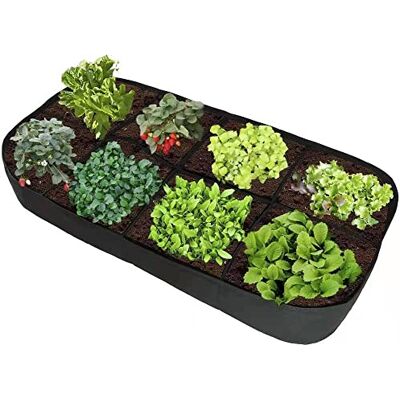 Generic Beihaoer Grand sac de culture de fleurs en tissu surélevé pour plantes et légumes en feutre pour l'extérieur et l'intérieur (moyen) Generic Beihaoer Grand sac de culture de fleurs en tissu surélevé pour plantes et légumes en feutre pour l'extérieur et l'intérieur (moyen)