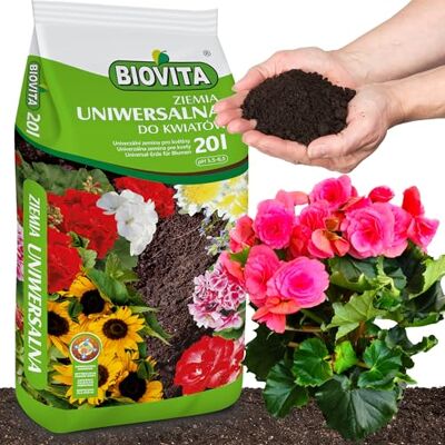 BIOVITA decorative stones & garden minerals BIOVITA Revêtement de sol universel 20 l Substrat à composants multiples Terre végétale Prêt à l'emploi Terre d'origine naturelle BIOVITA decorative stones & garden minerals BIOVITA Revêtement de sol universel 20 l Substrat à composants multiples Terre végétale Prêt à l'emploi Terre d'origine naturelle
