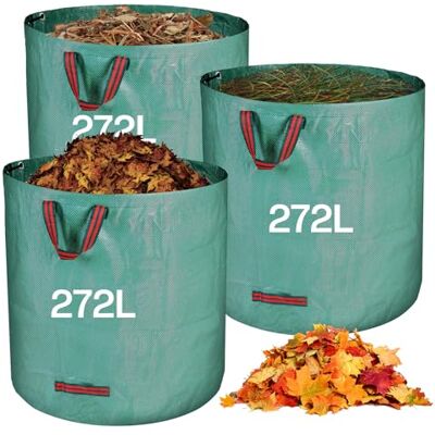Zanfqvo Sacs à déchets de jardin stables 3 x 272 l Sac de jardin avec poignées Sacs à déchets verts pliables et robustes en tissu polypropylène 150 g/m² Coupe de pelouse pour déchets de jardin Zanfqvo Sacs à déchets de jardin stables 3 x 272 l Sac de jardin avec poignées Sacs à déchets verts pliables et robustes en tissu polypropylène 150 g/m² Coupe de pelouse pour déchets de jardin