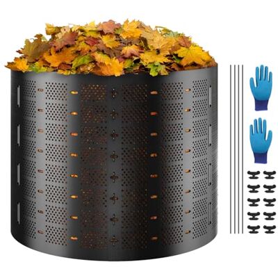 VEVOR Composteur de jardin 1000 L Conteneur d'engrais extérieur HDPE extensible Diamètre de 106,68 cm Facile à installer Grande capacité pour saisir les feuilles Compostage Création rapide de sol VEVOR Composteur de jardin 1000 L Conteneur d'engrais extérieur HDPE extensible Diamètre de 106,68 cm Facile à installer Grande capacité pour saisir les feuilles Compostage Création rapide de sol